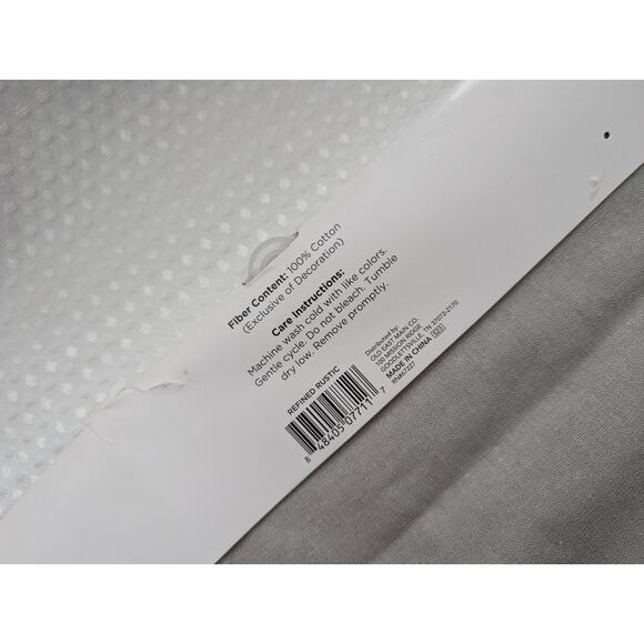 NWT! TRUE LIVING! GRAY & WHITE TABLE RUNNER, "HOME SWEET HOME!" 13" X 68" - Picture 6 of 9